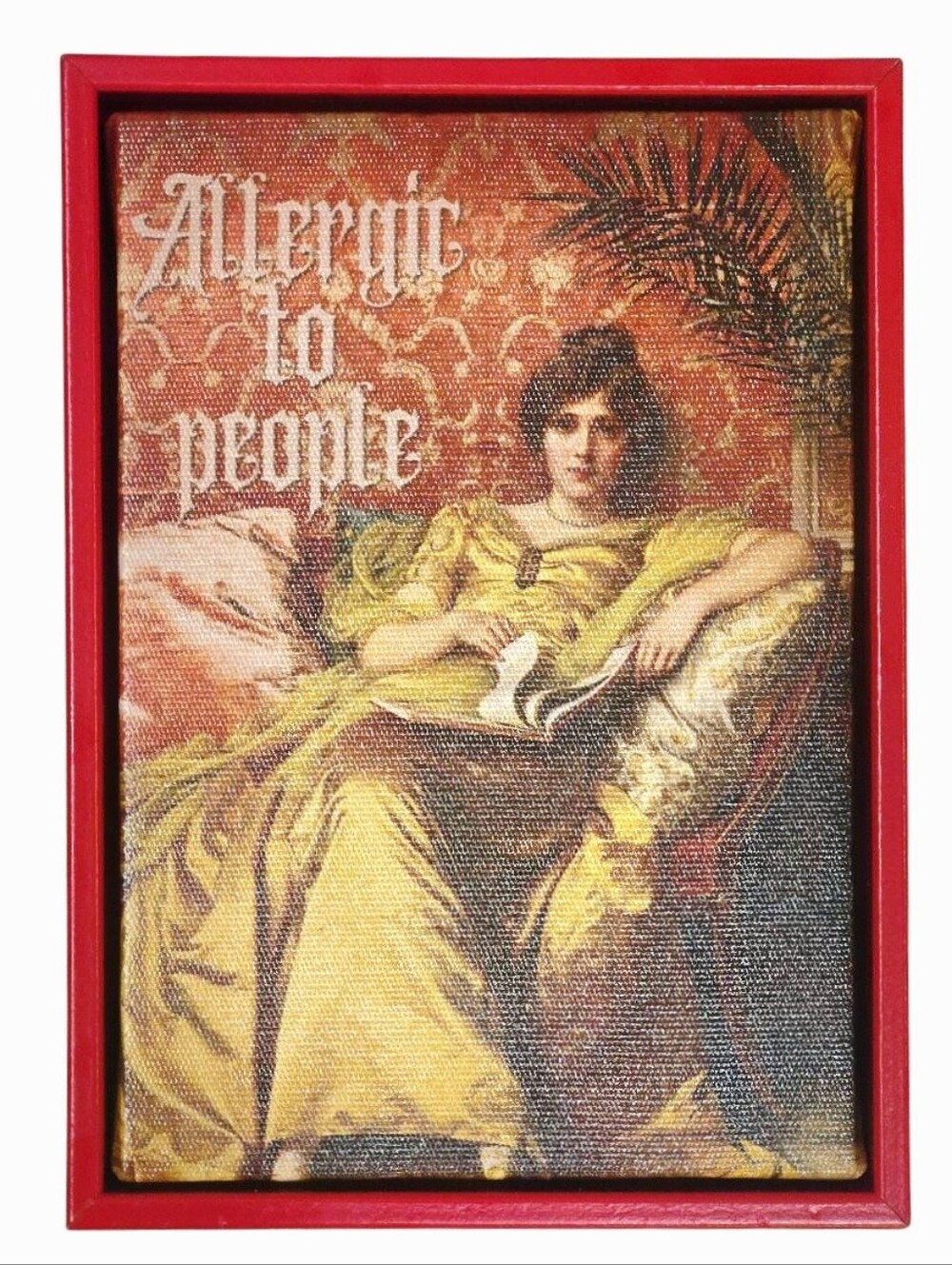 At Home Vintage-Style, "Allergic to People" Wall Decor